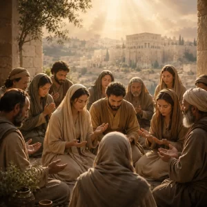Iglesia en el primer siglo orando al Señor pidiendo por todos y los gobernantes